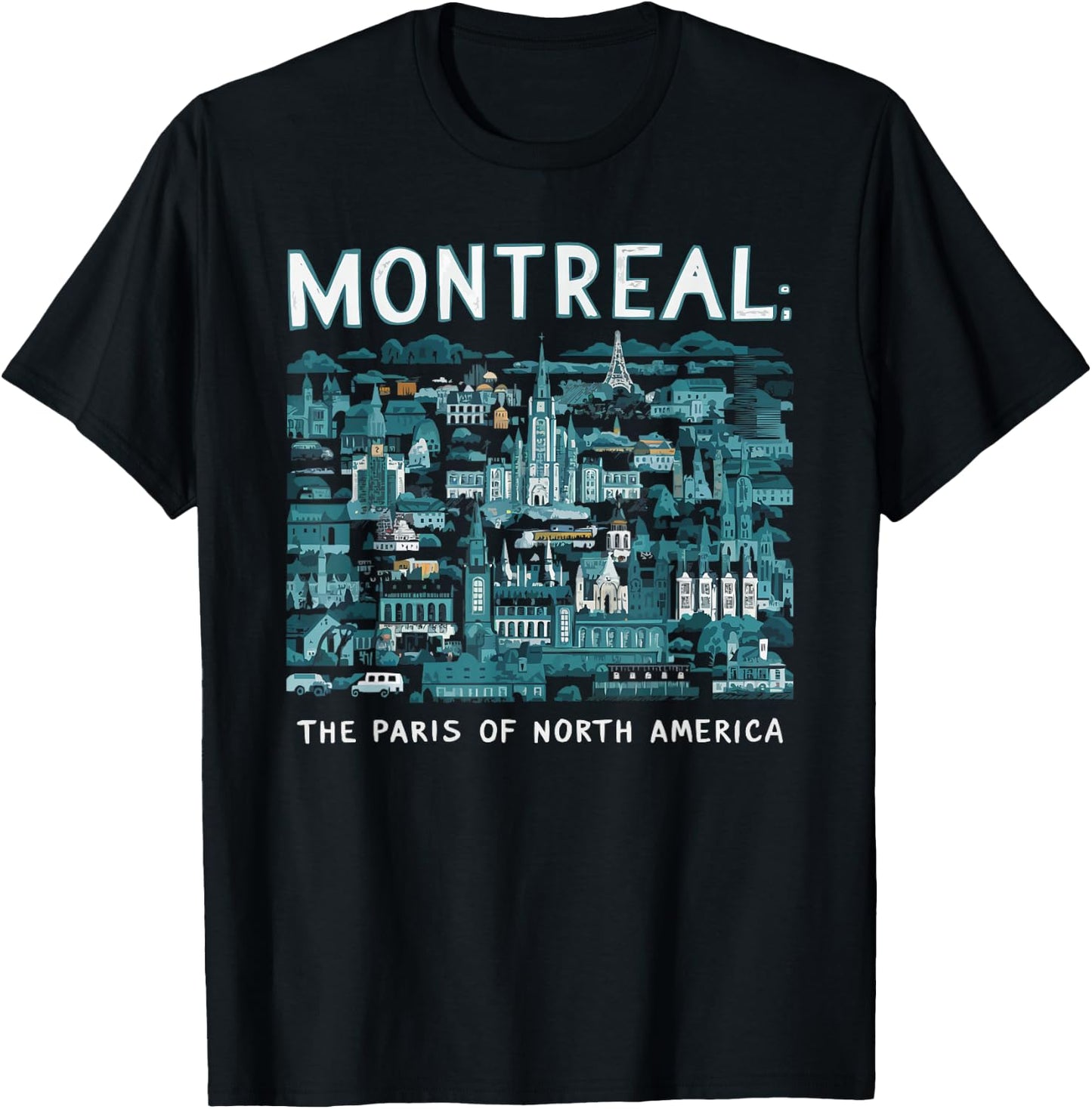 Montreal Quebec Canadian Travel Vacation I Love Canada T-Shirt - T-Shirt | Black