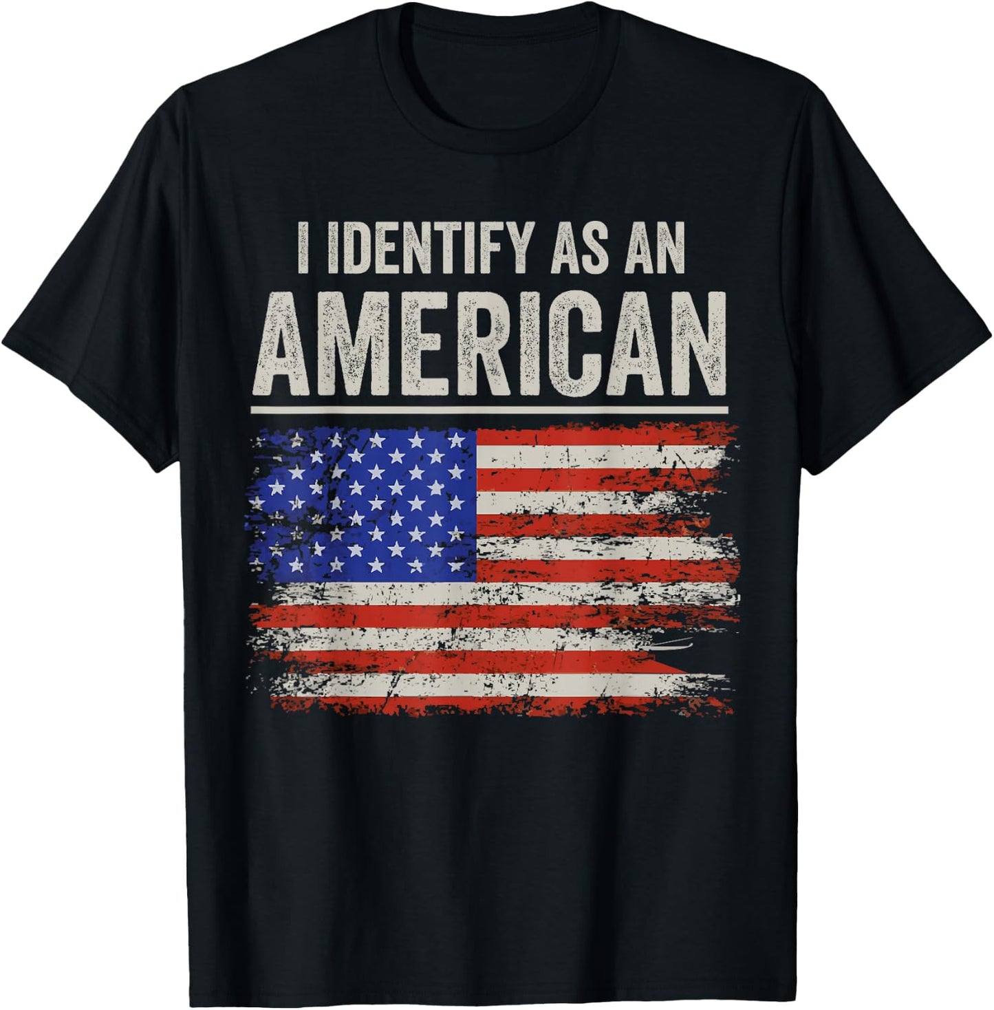 i Identify As An American Flag Men T-Shirt - T-Shirt | Black
