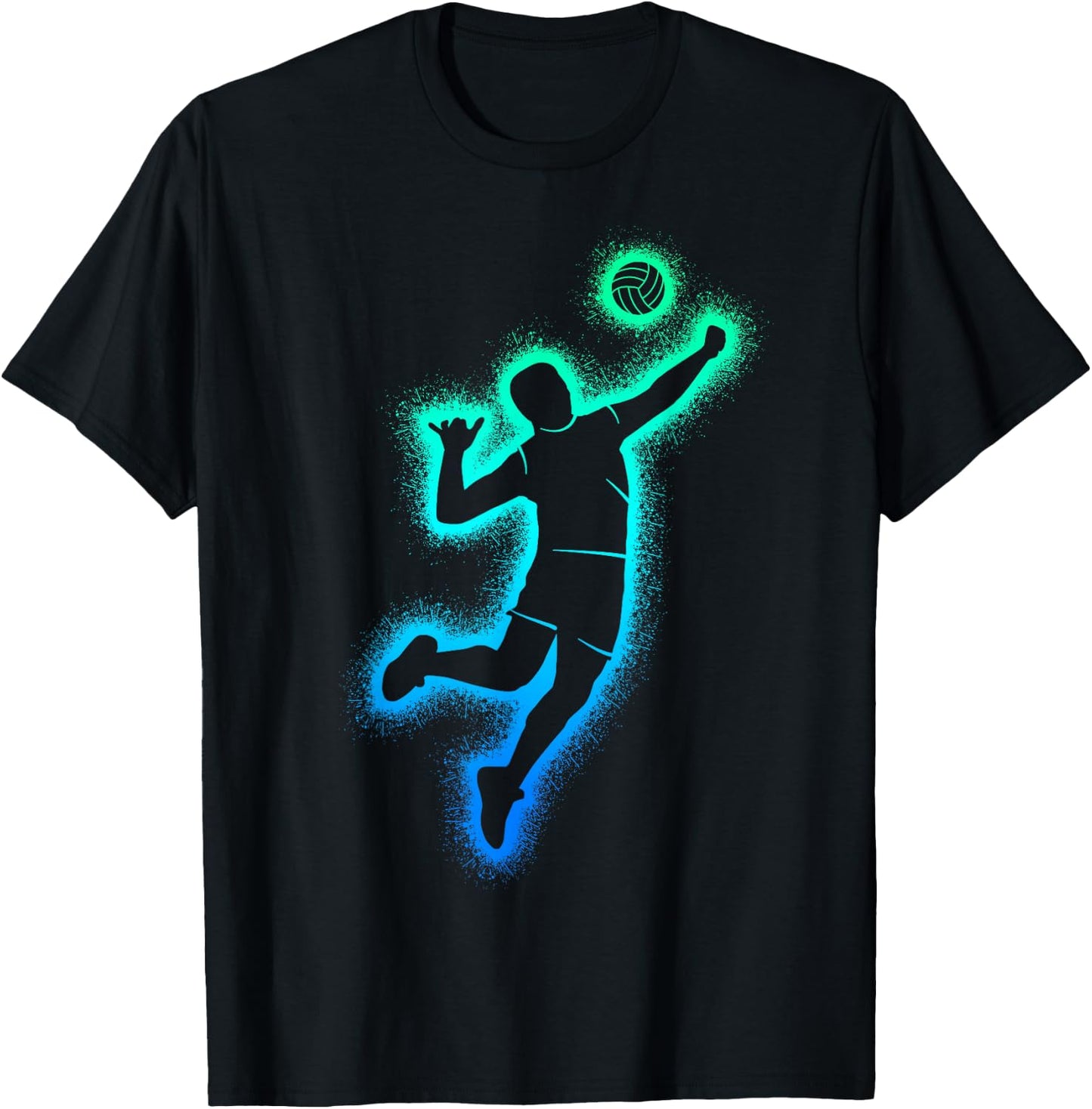 Volleyball Players Team Men Boys Volleyball T-Shirt - T-Shirt | Black