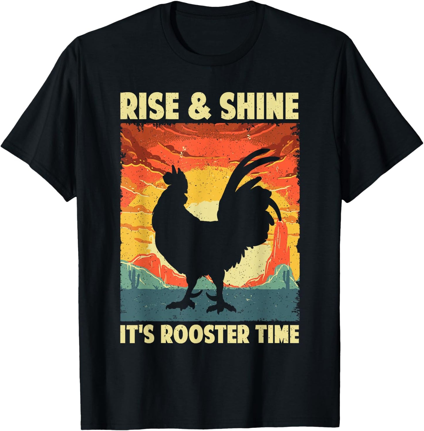 Funny Chicken Rooster Design Women Rooster Lover T-Shirt - T-Shirt | Black