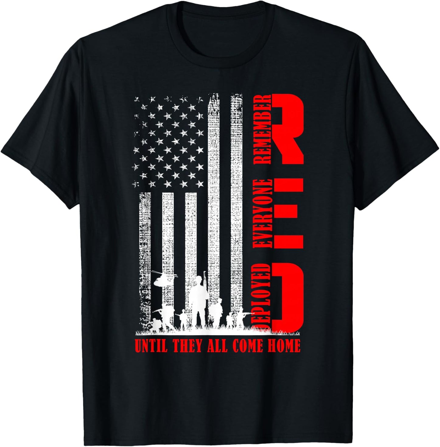 RED Friday Military US Army Remember erveryone deployed T-Shirt - T-Shirt | Black