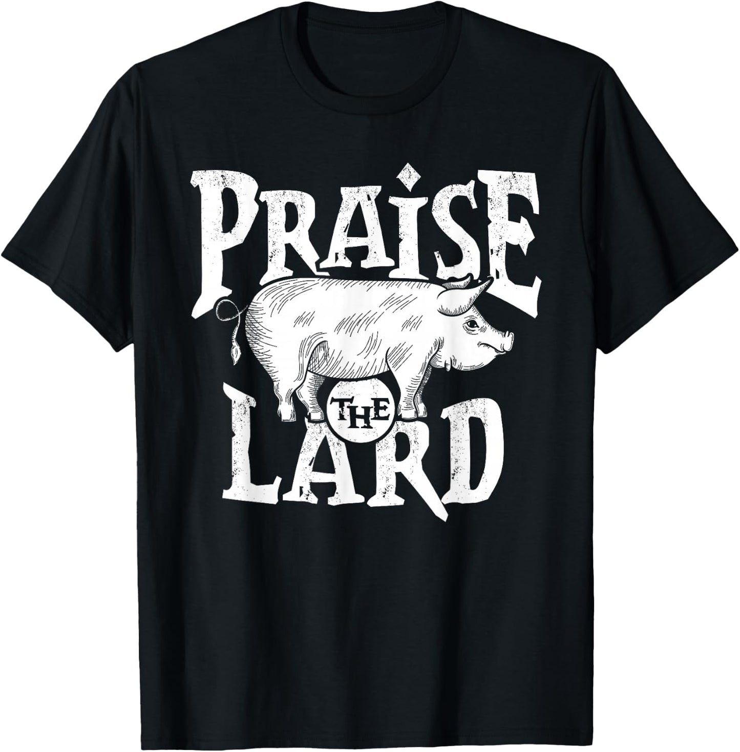 Barbecue BBQ Grill Pig Meat Pork Quote T-Shirt - T-Shirt | Black