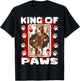 Beagle King of Paws & King of hearts Poker Card Beagle Dad T-Shirt - T-Shirt | Black