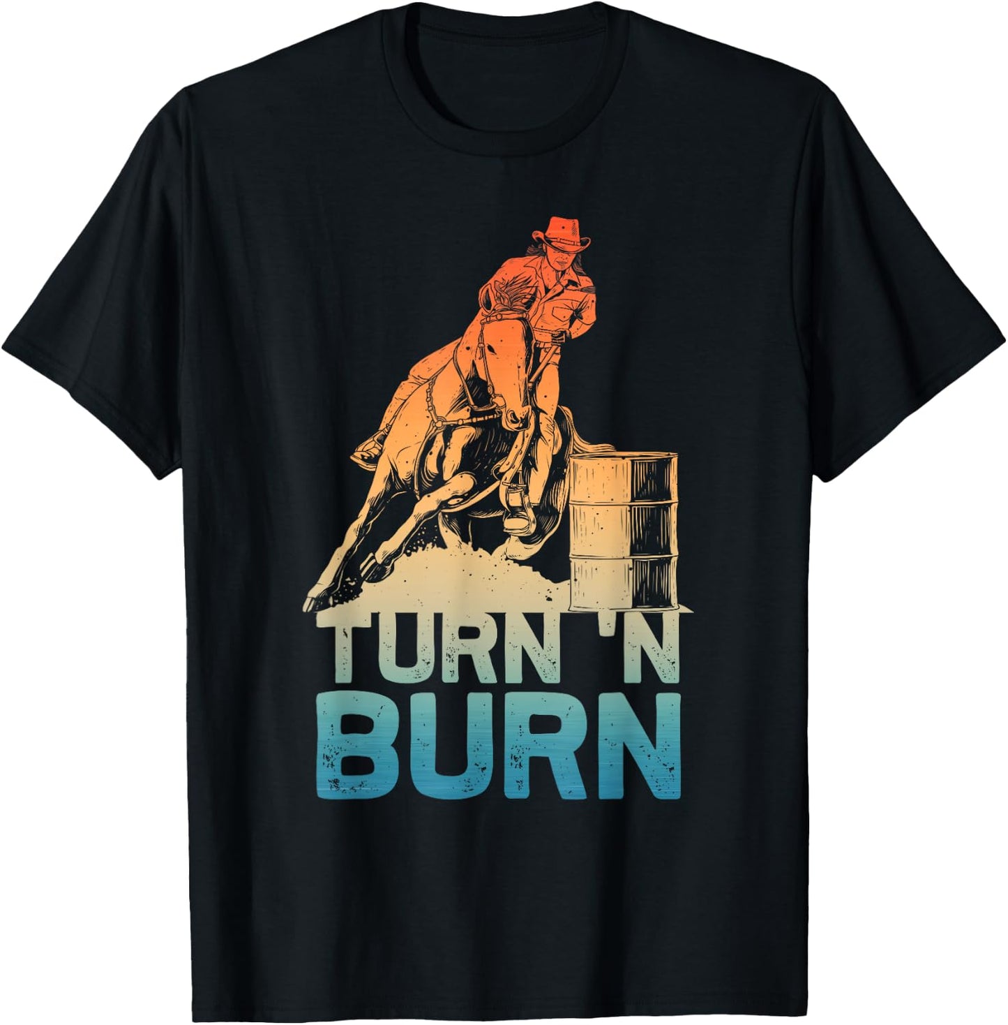 Barrel Racing Art Girls Barrel Racer Barrel Racing T-Shirt - T-Shirt | Black