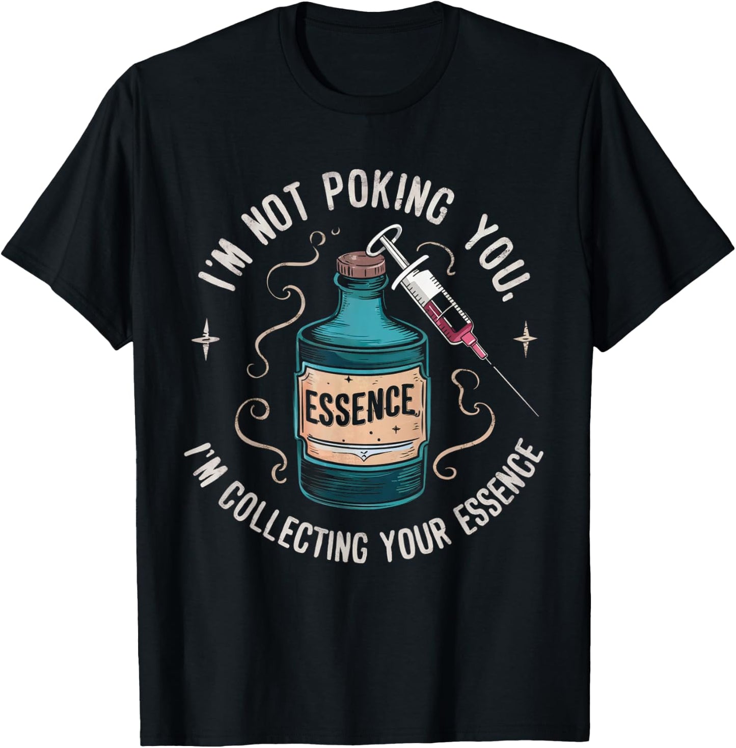 Funny Phlebotomy Blood Syrenge Technicians Medical Phleb T-Shirt - T-Shirt | Black