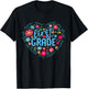 1st First Grade Floral Heart Back to School Teacher Girls T-Shirt - T-Shirt | Black