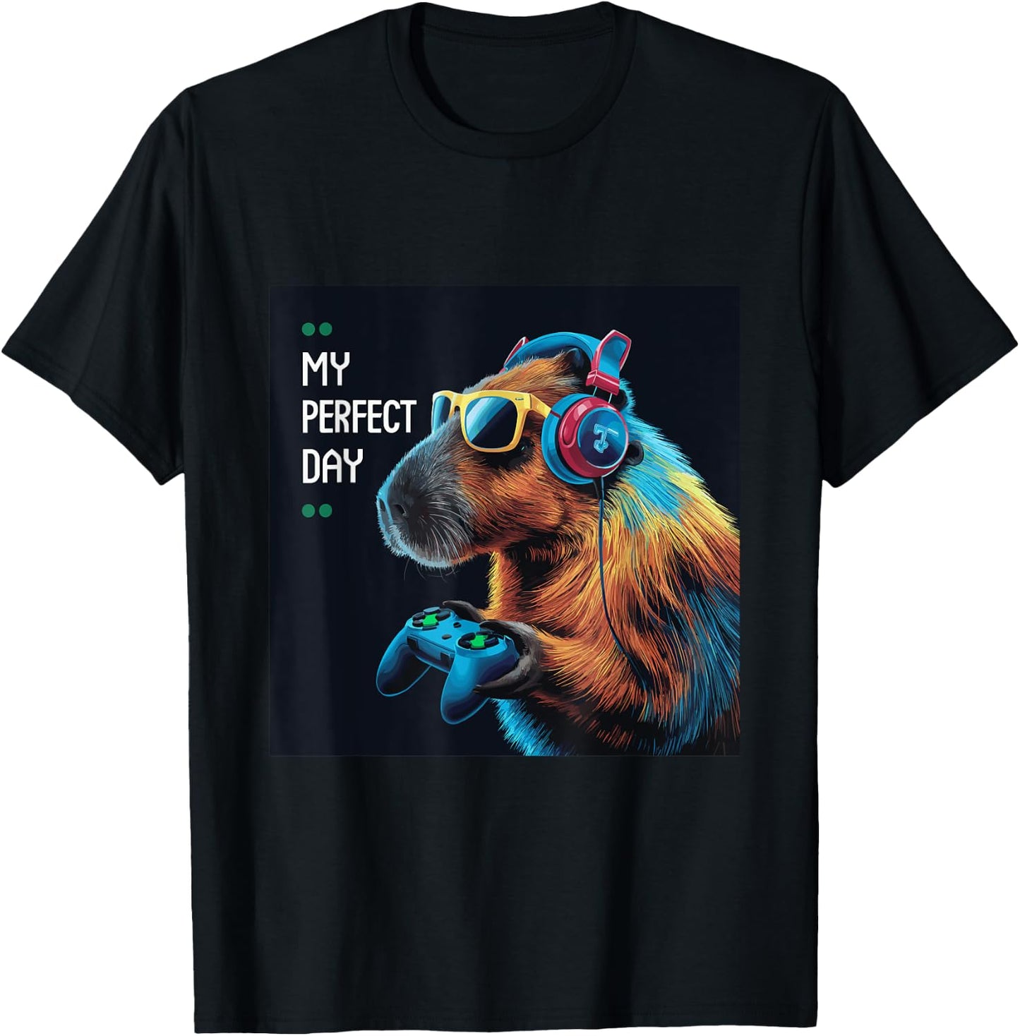 Capybara Stuff Girls Boy Capybara Costume Outfit Cappy Barra T-Shirt - T-Shirt | Black