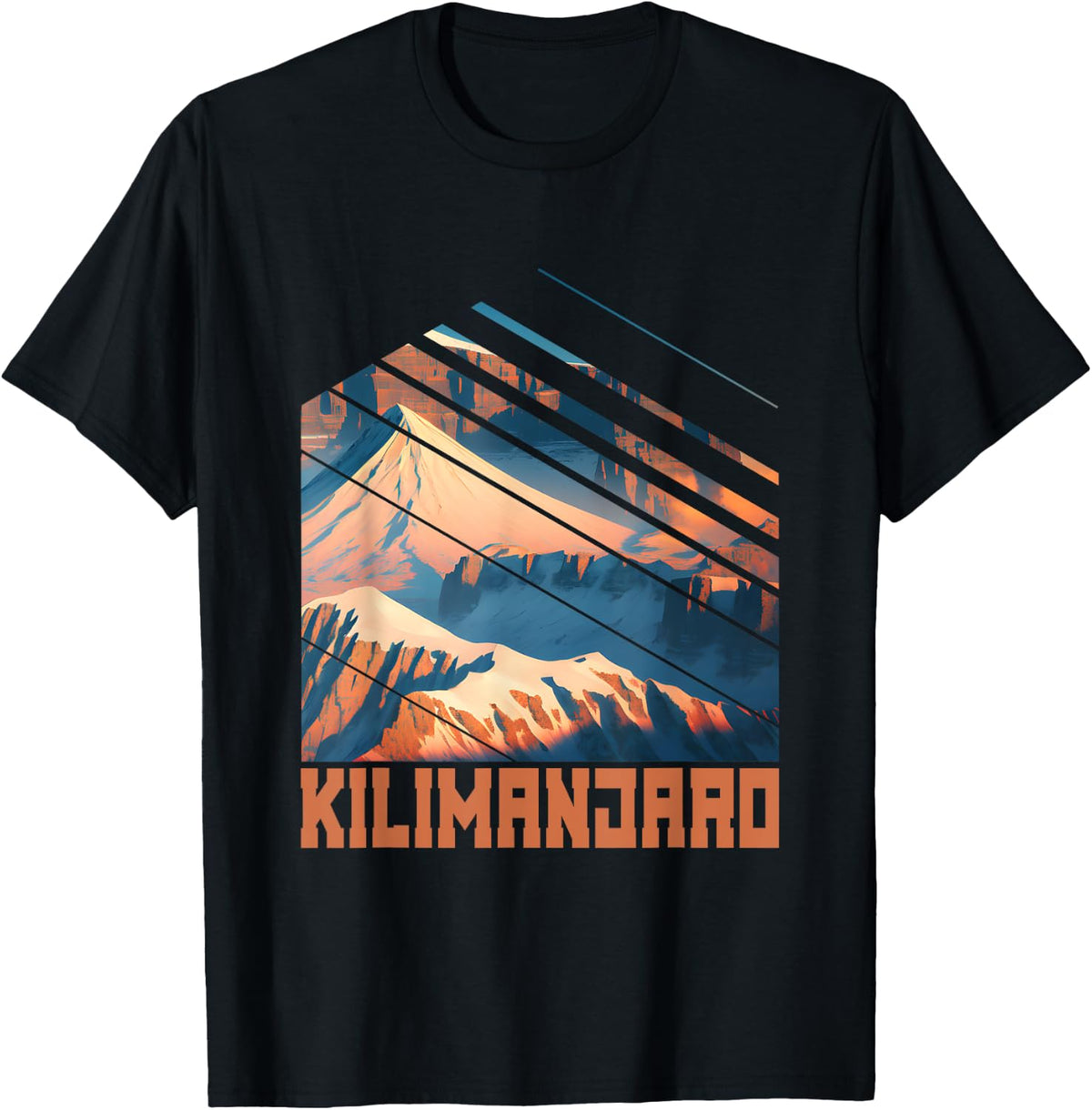Kilimanjaro Nature Outdoor T-Shirt - T-Shirt | Black