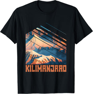 Kilimanjaro Nature Outdoor T-Shirt - T-Shirt | Black