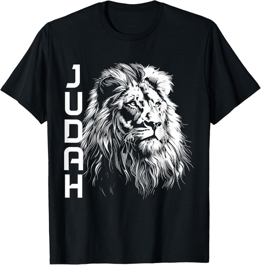 Lion Of Judah Hebrew Israelite Christian Jewish African YHWH T-Shirt - T-Shirt | Black