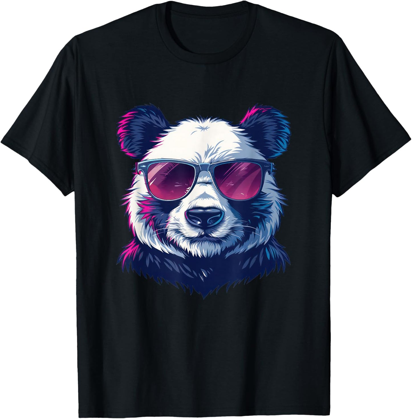 Panda Sunglasses Graphic T-Shirt - T-Shirt | Black