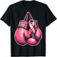 Breast Cancer Boxing Glove Pink Ribbon Awareness Fight Women T-Shirt - T-Shirt | Black