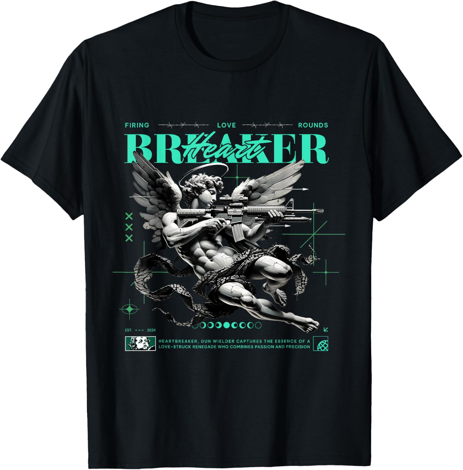 Heart Breaker Black Green Glow 3s Matching Women T-Shirt - T-Shirt | Black