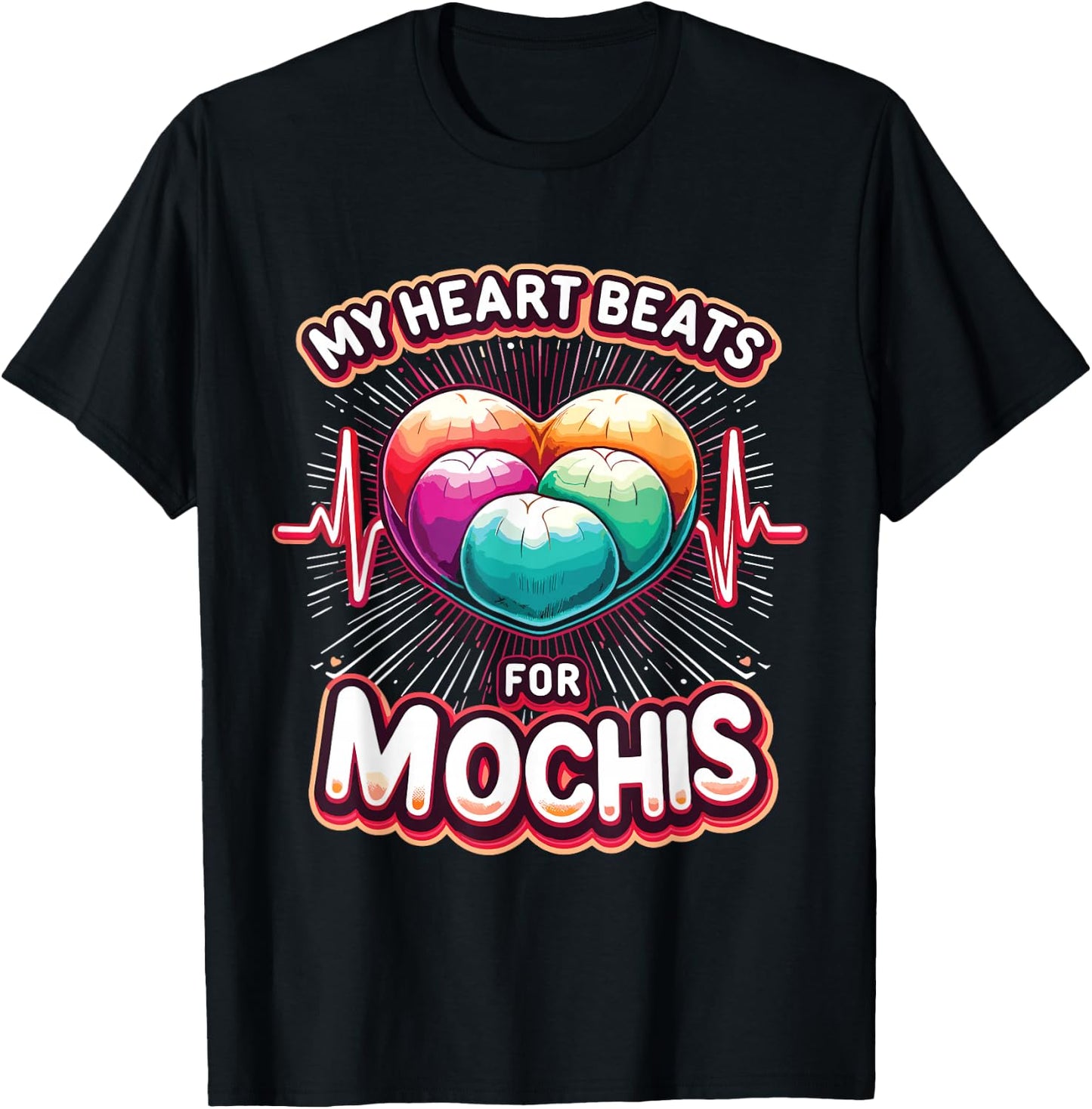Dessert Mochi Saying Mochi Lover T-Shirt - T-Shirt | Black