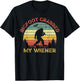 Funny retro bigfoot, Bigfoot Grabbed My Wiener design T-Shirt - T-Shirt | Black
