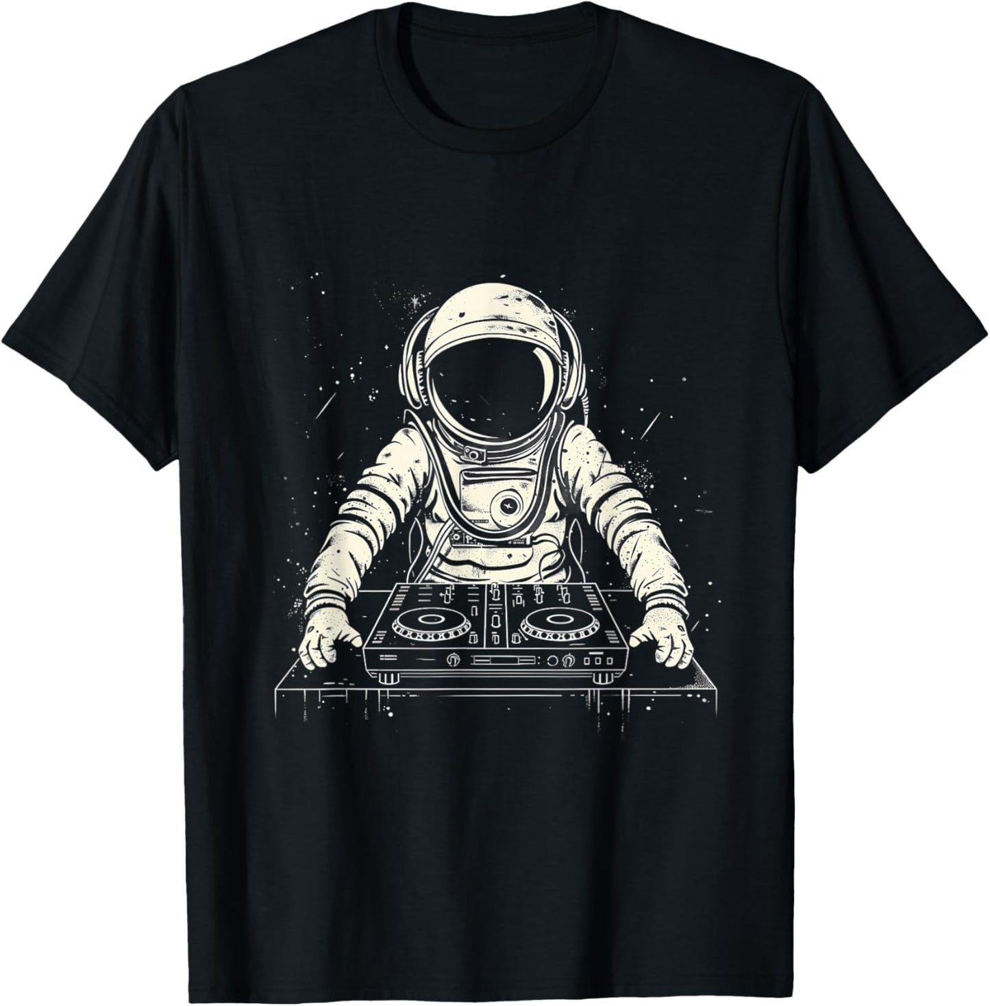 Astronaut Music DJ Techno Turntable DJ Astronaut Beatmaker T-Shirt - T-Shirt | Black