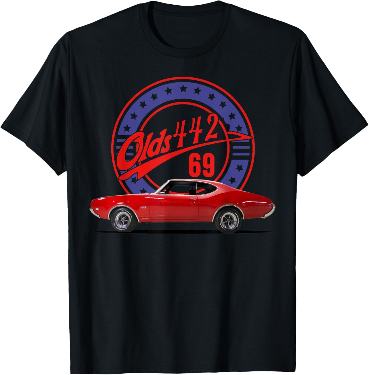 1969 69 Olds 442 Muscle Car T-Shirt - T-Shirt | Black