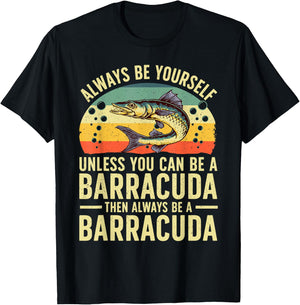 Funny Barracuda Design Women Barracuda Fish Lovers T-Shirt - T-Shirt | Black