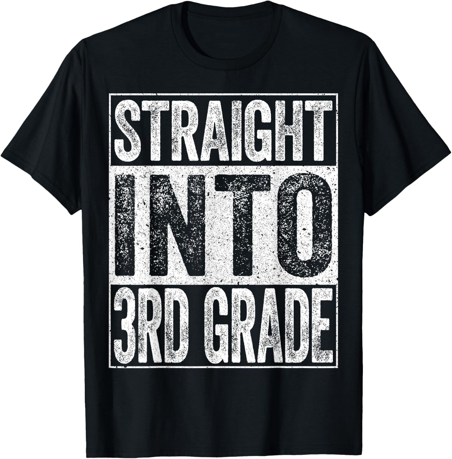 Straight Into 3rd Grade Shirt Boy Girl Back To School T-Shirt - T-Shirt | Black