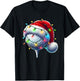 Golf Ball Santa Hat Xmas Golfing Golfer Christmas Boys Men T-Shirt - T-Shirt | Black