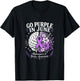 Go Purple in June Alzheimer’s Brain Awareness Ribbon Warrior T-Shirt - T-Shirt | Black