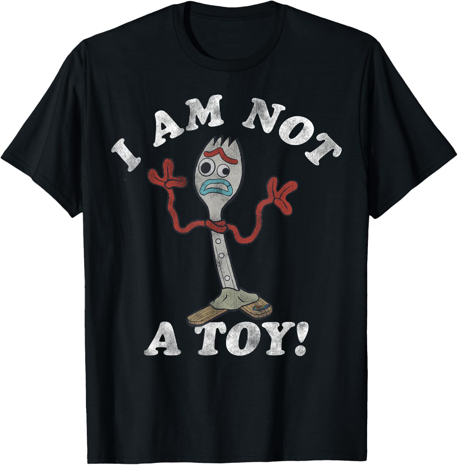 Disney Pixar Toy Story Forky I Am Not A Toy T-Shirt - T-Shirt | Black