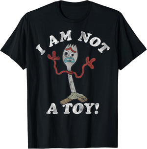 Disney Pixar Toy Story Forky I Am Not A Toy T-Shirt - T-Shirt | Black