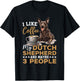 Dutch Shepherd Dog Breed Life is Better with Coffee and a T-Shirt - T-Shirt | Black