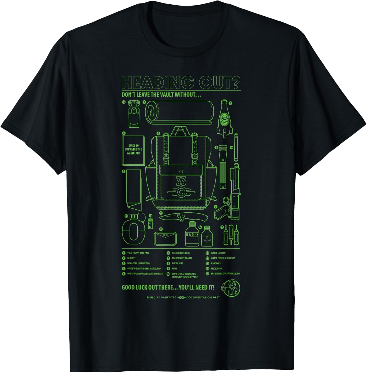 Fallout - Heading Out? T-Shirt - T-Shirt | Black