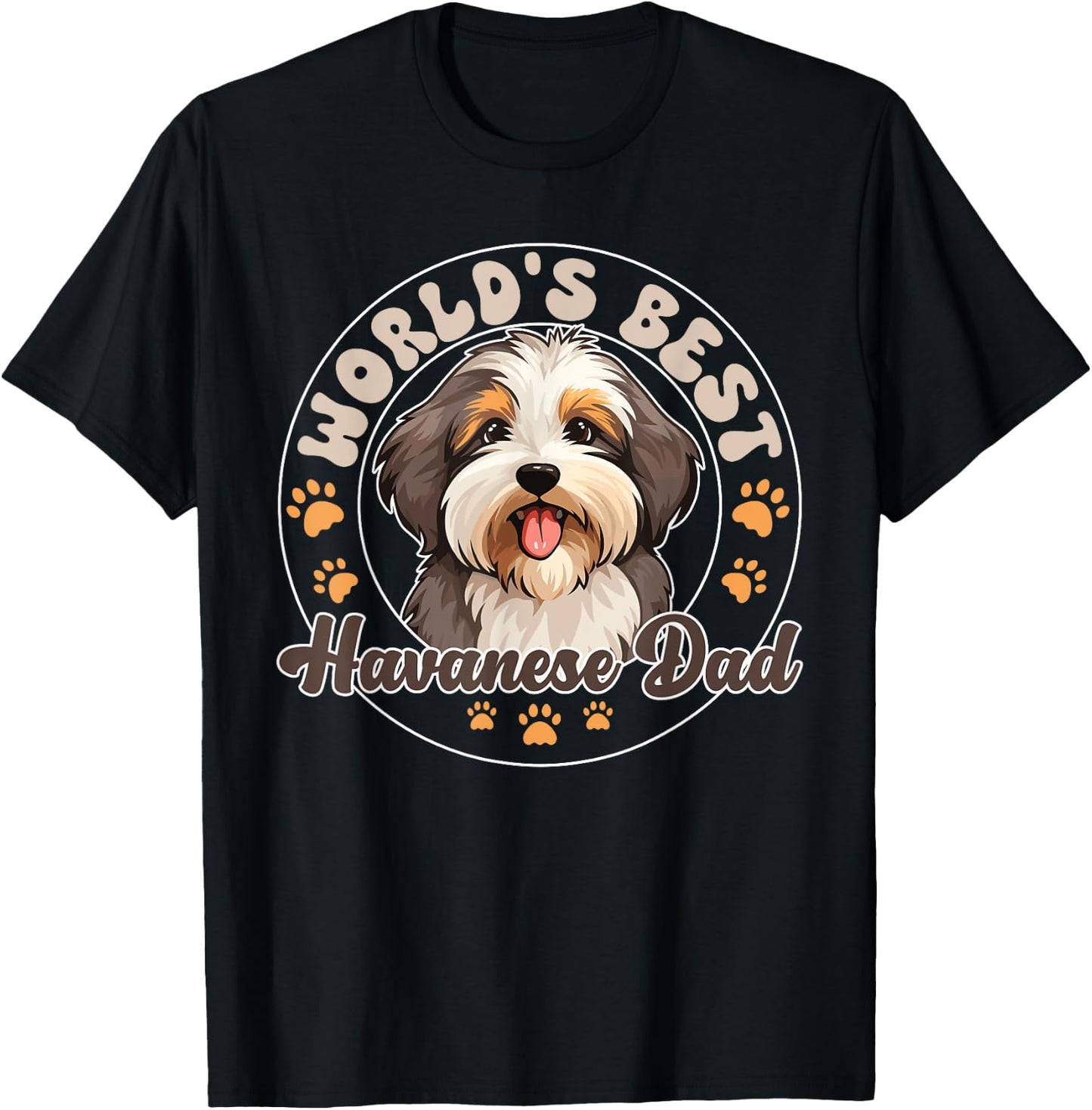 Havanese Dog World's Best Havanese Dad T-Shirt - T-Shirt | Black