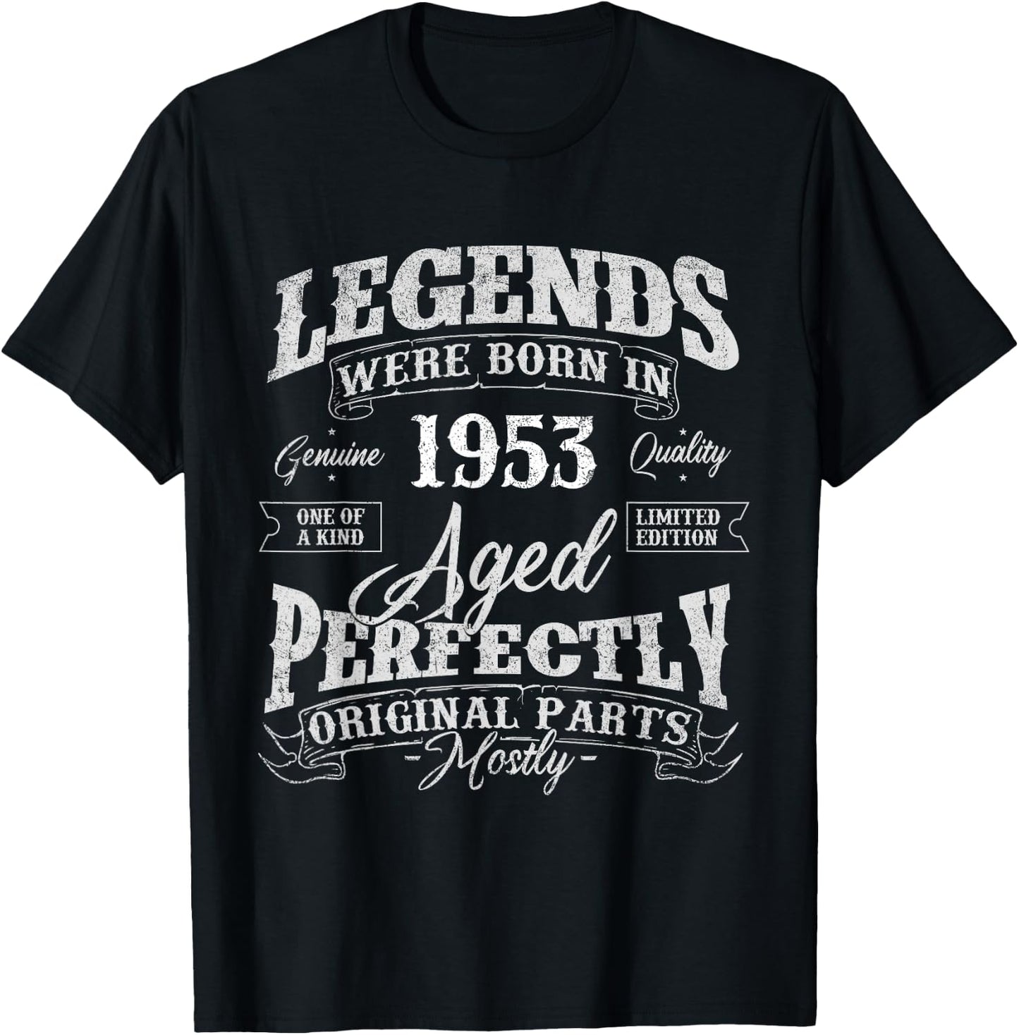 Legends were Born in 1953 Year of Birth Birthday Small T-Shirt - T-Shirt | Black