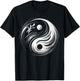 Cool Yin and Yang Symbol Calligraphy Art Style Men Women T-Shirt - T-Shirt | Black