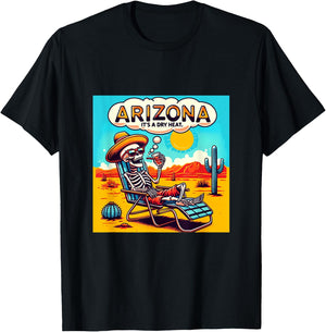 Arizona Skeleton Bone Dry Heat T-Shirt - T-Shirt | Black