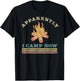 Apparently I Camp Now Funny First Time Camping Vintage T-Shirt - T-Shirt | Black