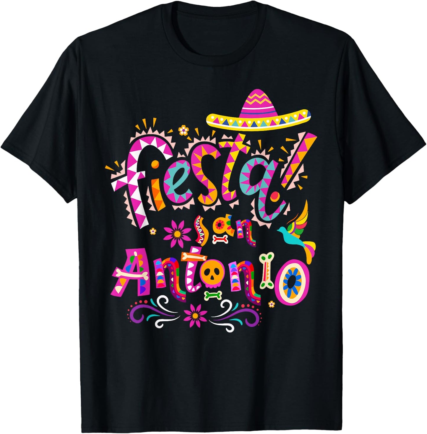 Fiesta Squad San Antonio Texas Cinco De Mayo Lets Fiesta T-Shirt - T-Shirt | Black