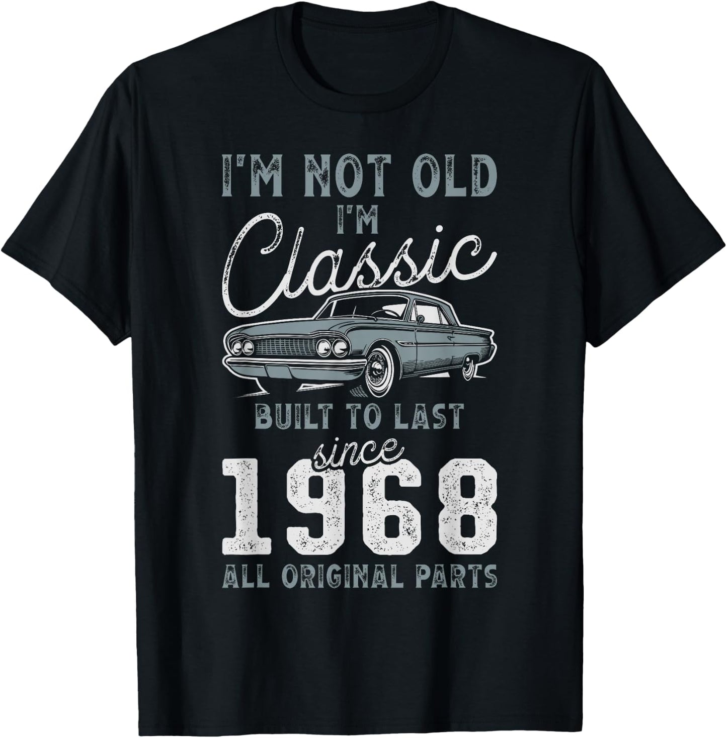 1968 Classic Car 58th Birthday T-Shirt - T-Shirt | Black