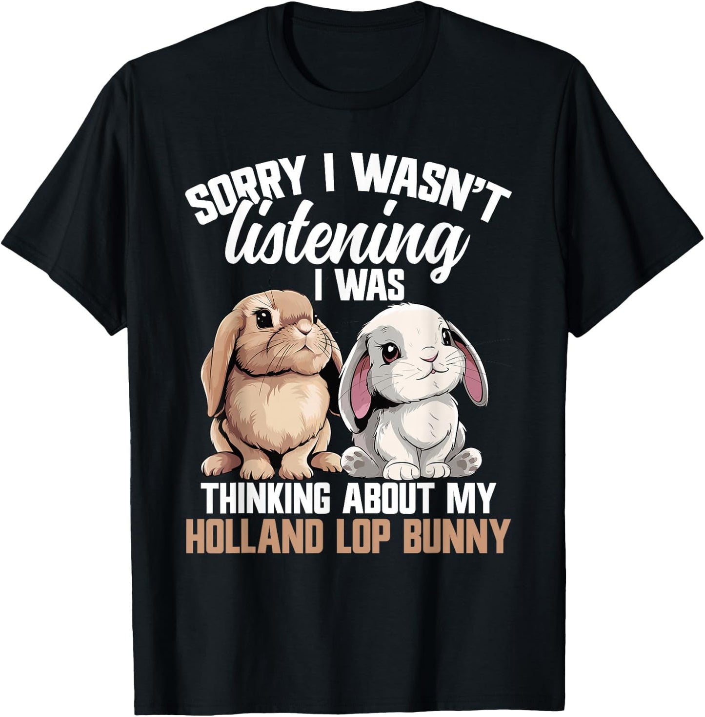 Holland Lop Bunny Food Bunny Costume Holland Lop Bunny T-Shirt - T-Shirt | Black