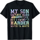 Tie Dye My Son Swings Hard But I Swing Baseball Mom Mother T-Shirt - T-Shirt | Black