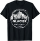 Glacier - US National Park Vintage Men Women Kids Retro T-Shirt - T-Shirt | Black