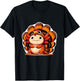 Pilgrim axolotl in Turkey Disguise turkey costume T-Shirt - T-Shirt | Black