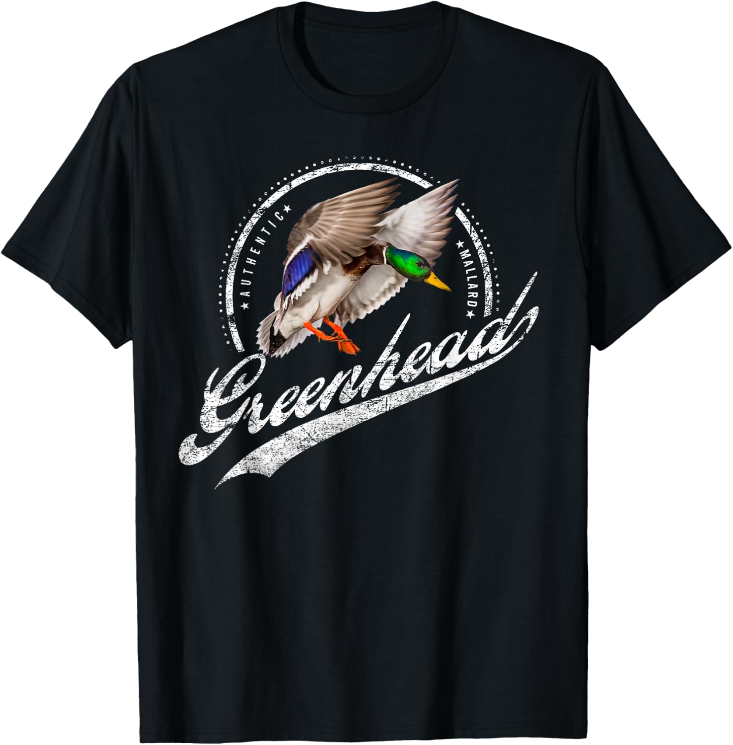 Mallard duck hunting waterfowl greenhead drake T-Shirt - T-Shirt | Black