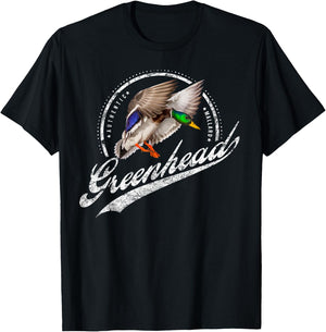 Mallard duck hunting waterfowl greenhead drake T-Shirt - T-Shirt | Black