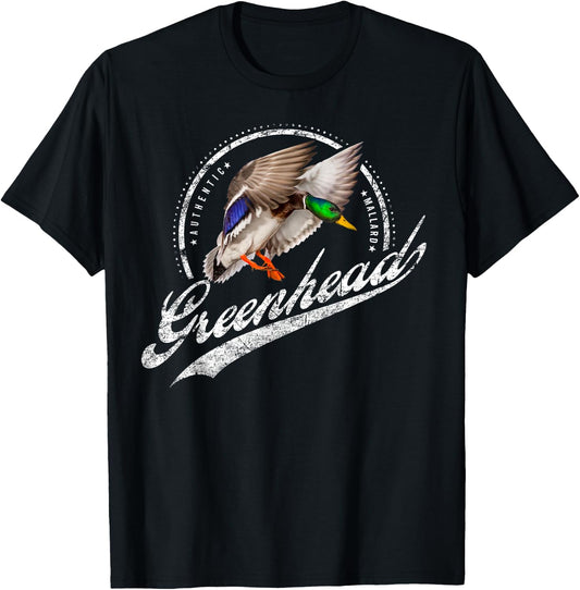 Mallard duck hunting waterfowl greenhead drake T-Shirt - T-Shirt | Black