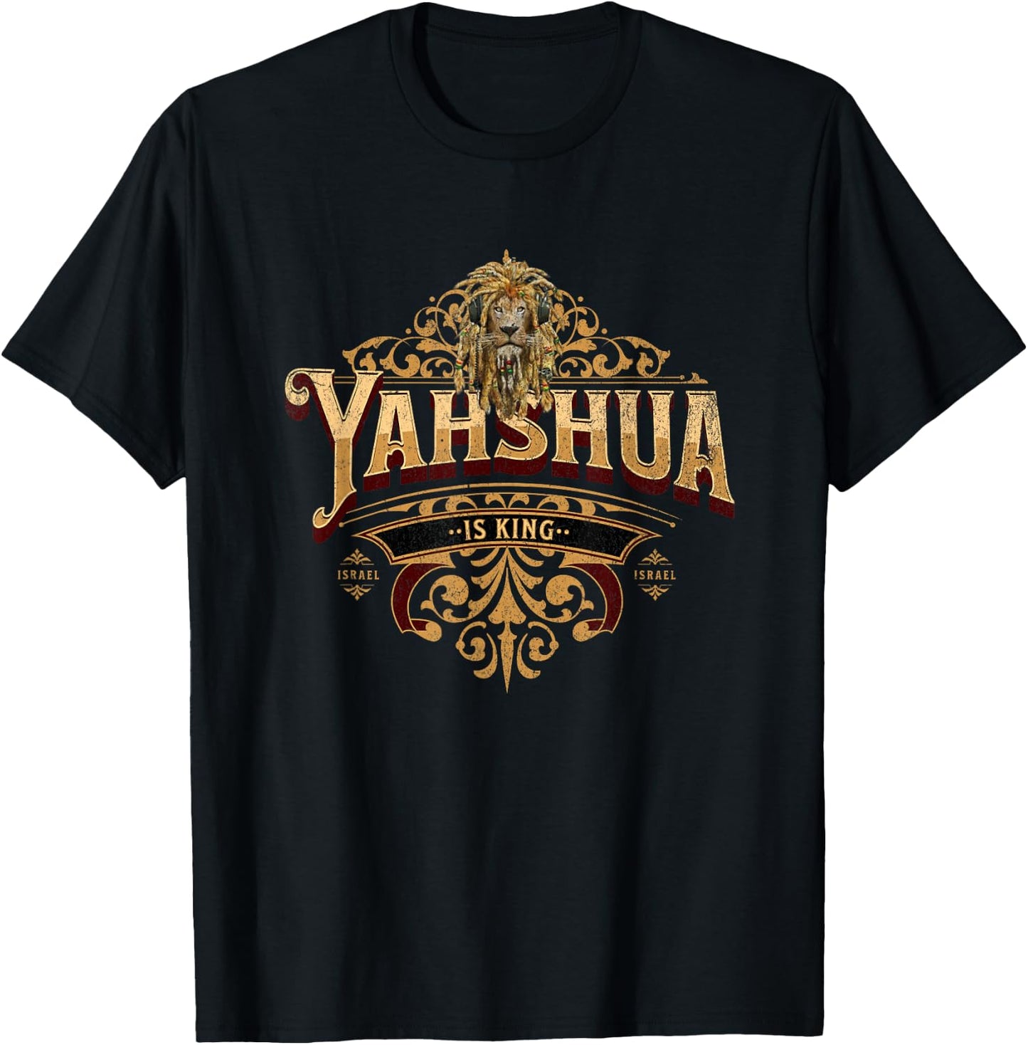 Yahshua Is King - Bible Scripture Quote Hebrew Israelite T-Shirt - T-Shirt | Black