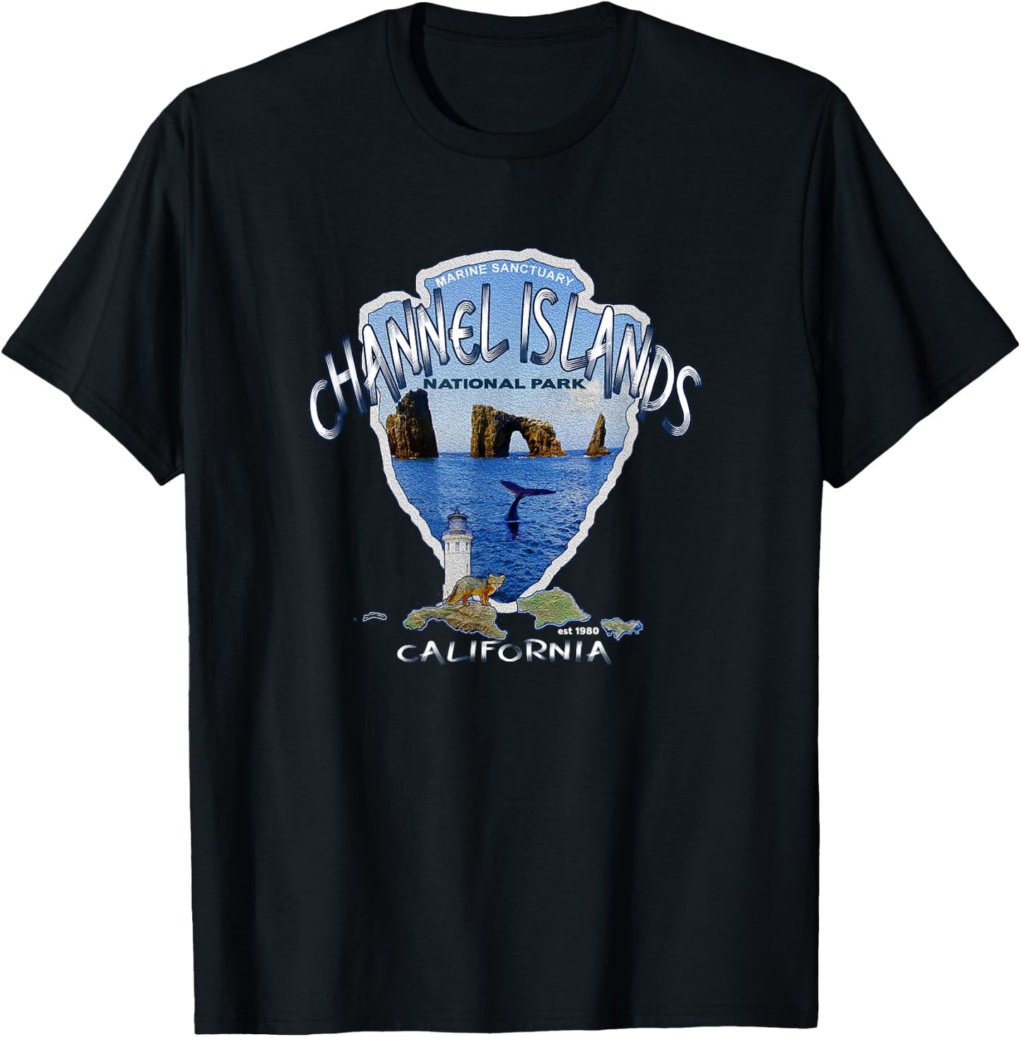 Channel Island National Park Ocean Sanctuary California T-Shirt - T-Shirt | Black