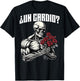Un cardio? Espalda. Calaca con flores rosas, calacas gym T-Shirt - T-Shirt | Black