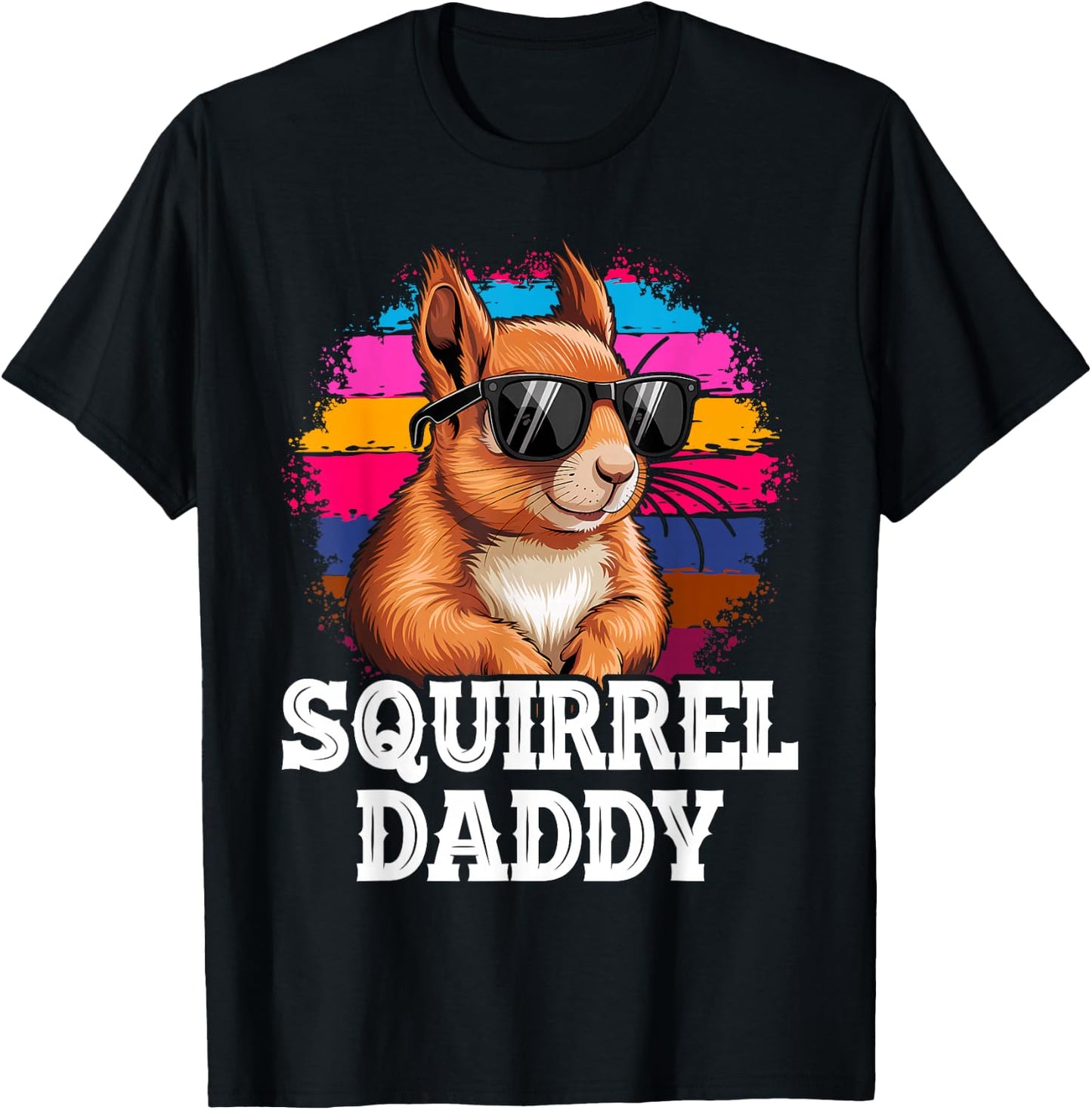 Squirrel Daddy Papa Dad Father's Day Father T-Shirt - T-Shirt | Black