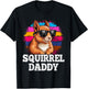 Squirrel Daddy Papa Dad Father's Day Father T-Shirt - T-Shirt | Black