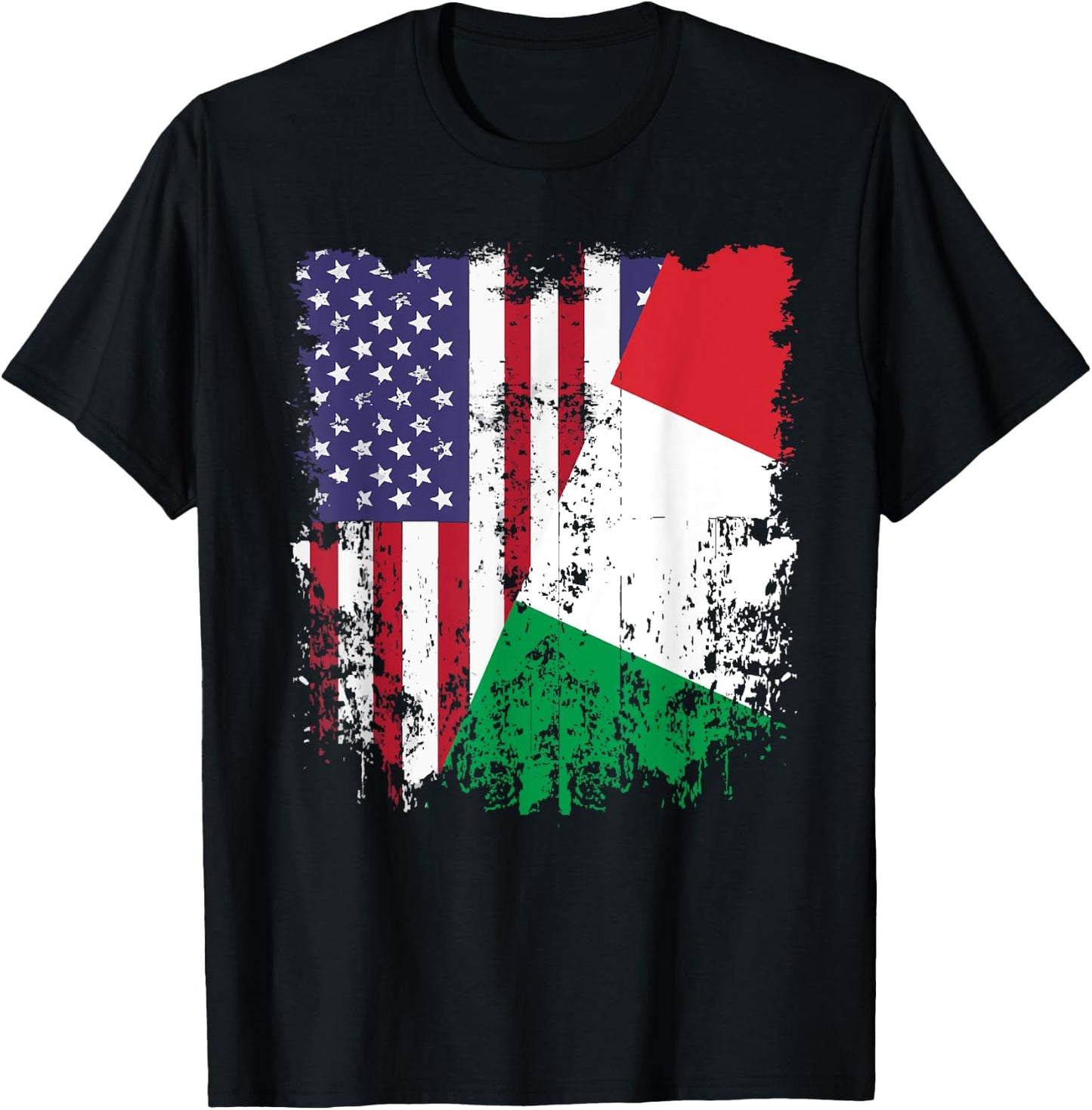 Italian Roots Half American Flag Italy Flag Kids Men T-Shirt - T-Shirt | Black