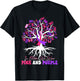 Domestic Violence Breast Cancer Awareness Month Ribbon Tree T-Shirt - T-Shirt | Black